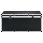 vidaXL Boîtes de rangement 3 Pièces Noir Aluminium