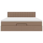 vidaXL Lit ottoman avec matelas & LED Cappuccino 180x200cm similicuir