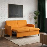 vidaXL Canapé-lit escamotable Jaune foncé Tissu