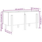 vidaXL Lit surélevé de jardin brun miel 121x50x57cm bois de pin massif