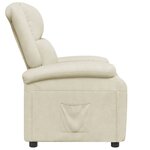 vidaXL Fauteuil inclinable Blanc Similicuir