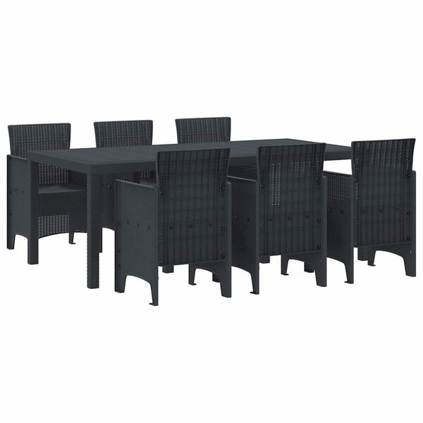 vidaXL Ensemble de salle à manger pour jardin 7 Pièces Anthracite