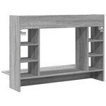 Bureau table poste de travail meuble d'ordinateur informatique étude mural sonoma 105 x 48 x 75 cm bois d'ingénierie gris 02_0023881