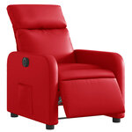 vidaXL Fauteuil inclinable électrique Rouge Similicuir