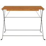 vidaXL Table de bistro pliante 100x54x71cm Bois acacia solide et acier