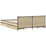 vidaXL Cadre de lit et tiroirs chêne sonoma 135x190 cm bois ingénierie