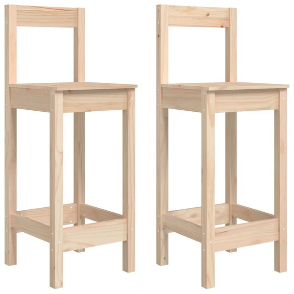vidaXL Chaises de bar lot de 2 40x41 5x112 cm bois de pin solide