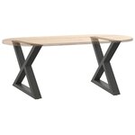 vidaXL Pieds de table basse 2 pièces Anthracite 50 x (42-43 3) cm Acier