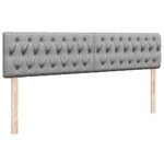 VidaXL Cadre de lit ottoman et matelas gris clair 180x200cm tissu