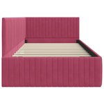 vidaXL Cadre de lit d'angle Rouge bordeaux 100 x 200 cm Velours