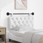 vidaXL Tête de lit suspendue Blanc Tissu