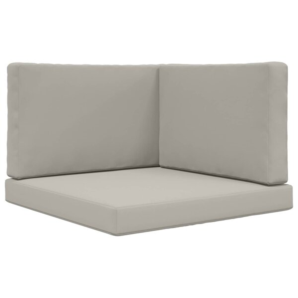 vidaXL Coussin de canapé d'extérieur 3 Pièces Gris Polyester