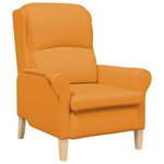 vidaXL fauteuil Jaune foncé tissu