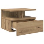 vidaXL Tables de Chevet Flottantes 2 Pièces Chêne Artisanal 40x31x27 cm Bois d'Ingénierie