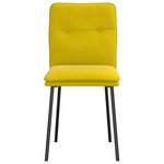 vidaXL Chaises à manger lot de 2 Jaune Velours