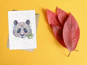 Carte à planter tatouage animal ornemental