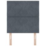 vidaXL Tête de Lit Design en Blocs de Diamant Gris Foncé 80 cm Velours