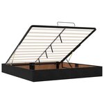 VidaXL Cadre de lit ottoman avec matelas noir 180x200 cm velours