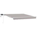 vidaXL Auvent Rétractable Gris clair 350 x 250 cm Tissu et acier