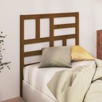 vidaXL Tête de lit Marron miel 96x4x104 cm Bois massif de pin