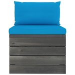 vidaXL Salon de jardin palette 12 Pièces avec coussins Bois de pin massif