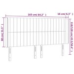 vidaXL Tête de lit à LED Rose 163x16x118/128 cm Velours