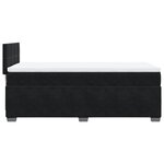 vidaXL Sommier à lattes de lit avec matelas Noir 90x200 cm Velours