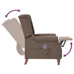 vidaXL Fauteuil de massage inclinable Taupe Tissu