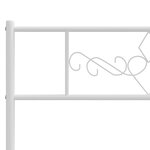 vidaXL Tête de lit métal blanc 90 cm