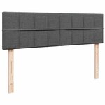 VidaXL Cadre de lit ottoman avec matelas gris foncé 160x200cm tissu