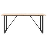 vidaXL Table à manger cadre en O 180x90x75 5 cm bois pin massif acier
