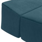 vidaXL Canapé-lit pliable Bleu 200 x 70 x 15 cm Velours
