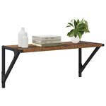 vidaXL Étagères Murales 2 Pièces Bois Ancien 60 x 25 x 25 5 cm