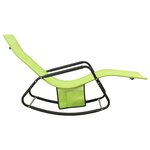 vidaXL Chaise longue acier et textilène vert