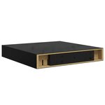 vidaXL Étagère murale flottante 4 Pièces Noir brillant 23x23 5x3 8 cm MDF