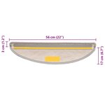 vidaXL Tapis d'escalier autocollants 30 Pièces 56x17x3 cm platine