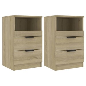 vidaXL Tables de chevet 2 Pièces Chêne Sonoma Bois d'ingénierie