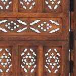 vidaXL Cloison de séparation 4 panneaux Marron 160x165cm Bois manguier