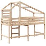 vidaXL Lit superposé avec échelle et toit sans matelas 90x190 cm