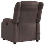 vidaXL Fauteuil de massage inclinable électrique marron similicuir