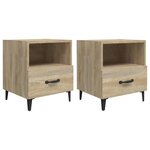 vidaXL Tables de chevet 2 Pièces Chêne Sonoma Bois d'ingénierie