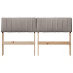 vidaXL Tête de lit capitonnée Taupe 135 cm Pin massif