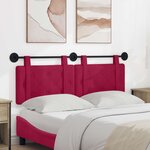 vidaXL Tête de lit suspendue Bordeaux Velours