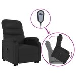 vidaXL Fauteuil Noir Similicuir