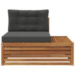 vidaXL Canapé d'extérieur extrémité Naturel 115 x 83 x 73 cm