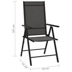 vidaXL Chaises de jardin pliables 6 Pièces Textilène Noir