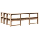 vidaXL Tête de lit de bibliothèque en forme de L 135cm bois massif pin
