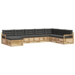 vidaXL Ensemble de canapés d'extérieur 8 Pièces Blanc et anthracite