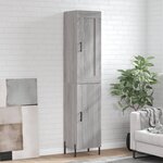 vidaXL Buffet haut Sonoma gris 34 5x34x180 cm Bois d'ingénierie