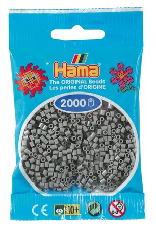 2 000 perles mini (petites perles Ø2 5 mm) gris